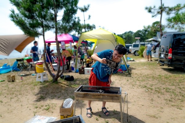 バーベキューの様子