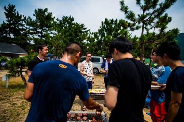 バーベキューの様子